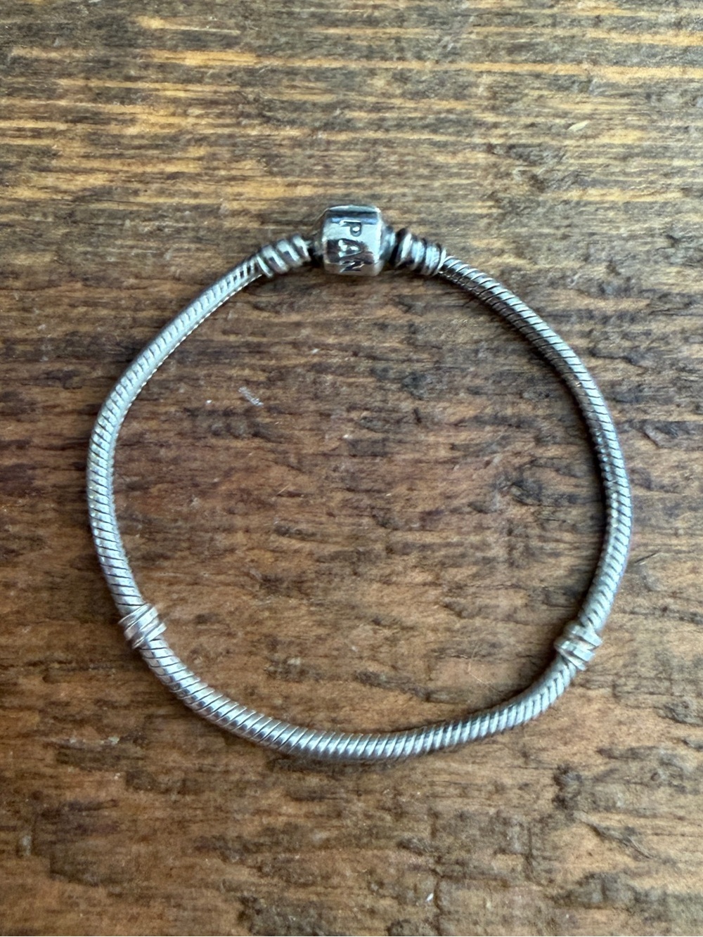 Pandora silver charm bracelet 6.7”